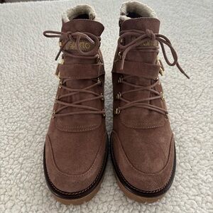 SPORTO KATIE Lace-up Suede Ankle Boots In Tan. Sz 91/2 Brand New/No Box. Fast Sh